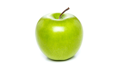 Fresh green apple, isolated on white background