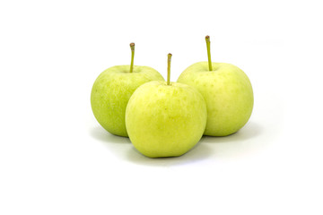 Green apple isolated  on a white background