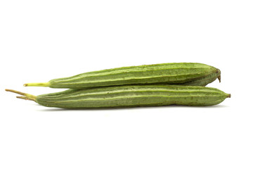 Ridge gourds isolated on white background