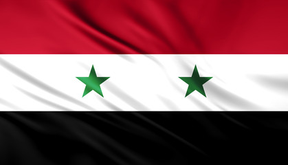 The National Flag of the Syria