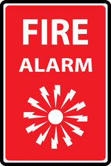 Fire alarm emergency signs