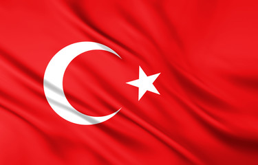 The National Flag of the Turkey