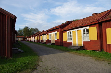 Fototapeta na wymiar village paroissial en Suède