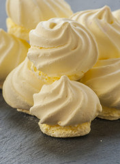 meringue on plate served in elegant style