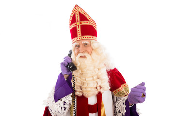 Sinterklaas with telephone