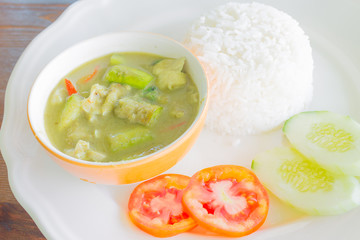 Green curry with Chicken