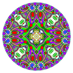 decorative design of circle dish template, round geometric patte