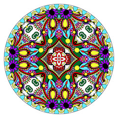 decorative design of circle dish template, round geometric patte