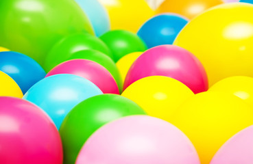 Bright party multicolor balloons