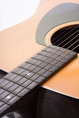 Fototapeta premium acoustic guitar isolated on a white background