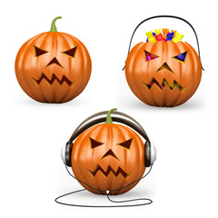 3D halloween pumpkins