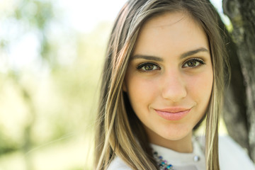 Portrait  young beautiful woman