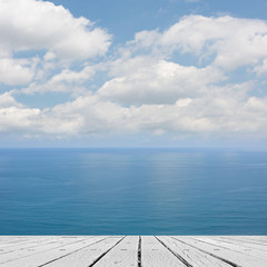 sea and desk table