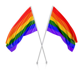 LGBT flag. 3d illustration isolated