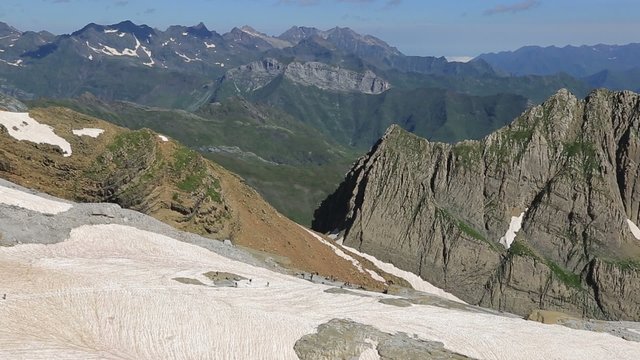 Mountain Pic des Sarradets from the Breche de Roland