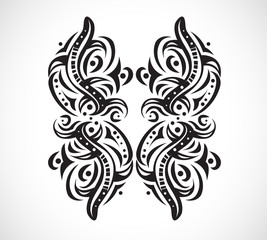 Abstract isolated shape. Illustration 10 version