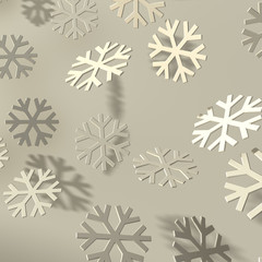 Fototapeta na wymiar Snowflakes white on white