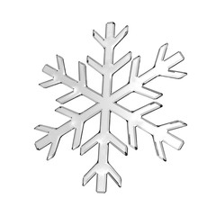 Gray glass snowflake