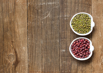Raw Organic azuki and mung beans