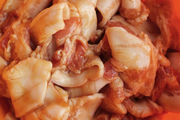 Marinated streaky pork for sukiyaki - asia food