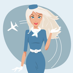 beautiful stewardess