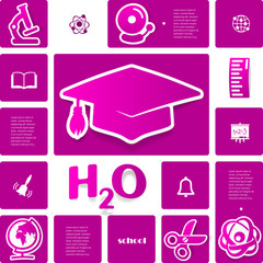 Education sticker infographic
