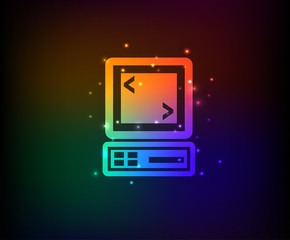 Computer symbol,rainbow vector
