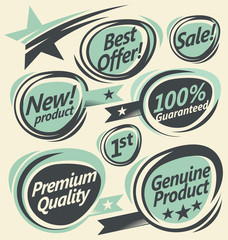 Set of retro designs elements