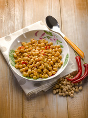 chickpea with hot chili pepper