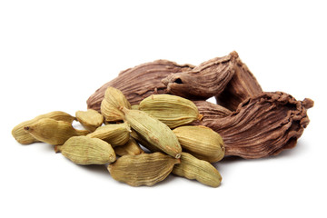 Black and green cardamom