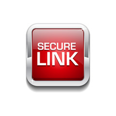 Secure Link Glossy Shiny Rounded Rectangular Vector Button