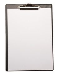 Clipboard with blank paper