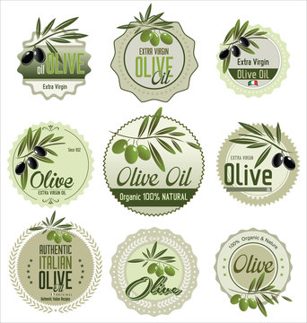Olive retro labels