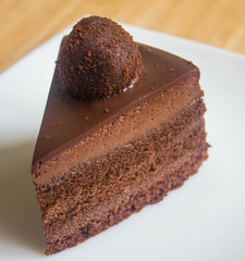 chocolate cake with cream