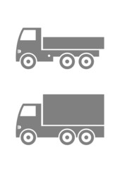Truck icon on white background