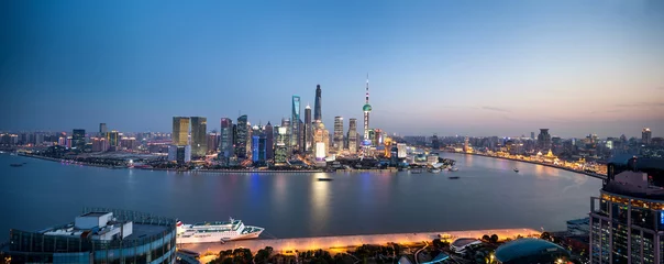 Crédence de cuisine en verre imprimé Shanghai Shanghai skyline