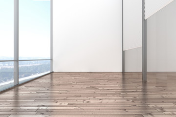 Obraz premium Raum leer hell modern Holzboden