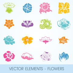 vector elements - flowers