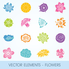 vector elements - flowers