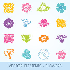 vector elements - flowers