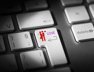 Love Key On Computer Keyboard