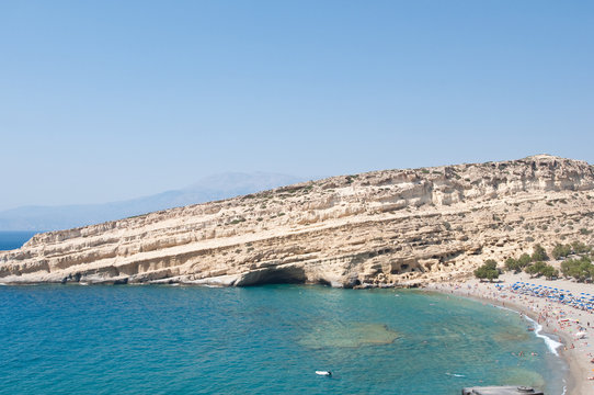 Matala on the boundaries of Messara and Asteroussia Mountains.