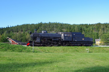 Fototapeta premium Ancienne locomotive en Suède