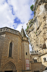 Fototapeta premium il villaggio di Rocamadour l'Abbazia di Notre Dame - Francia