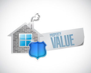 Obraz premium property value sign illustration design