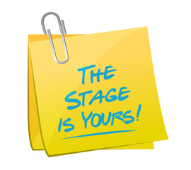 the stage is yours memo post illustration design