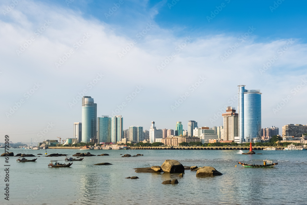 Poster xiamen scenery in afternoon