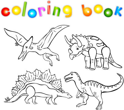Coloring book of dinosaurs