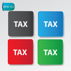 Tax on buttons,vector