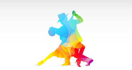 Fototapeta ballerini di tango, colori, fantasia, danza, ballerini, tango obraz